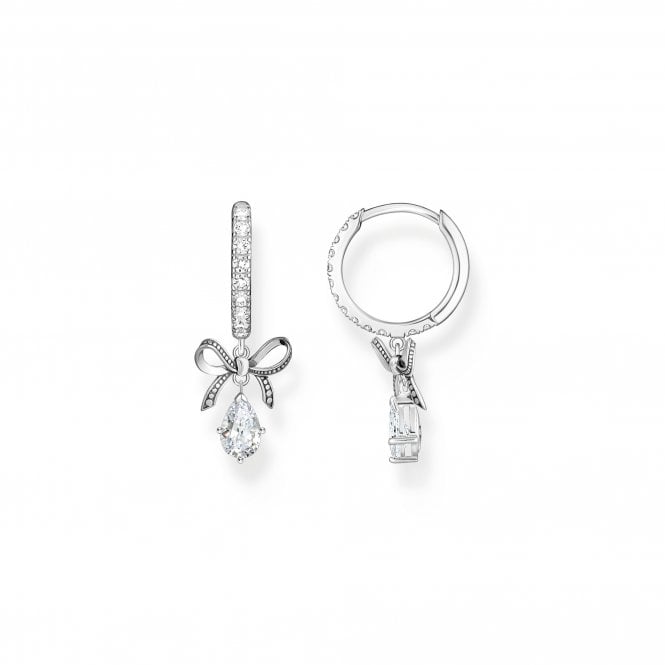 THOMAS SABO Silver True Romance Bow Pendant Hoops