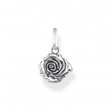 Small Midnight Rose Pendant