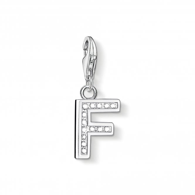 THOMAS SABO Sterling Silver & CZ Letter F Charm