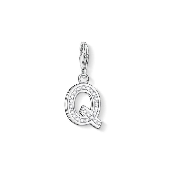THOMAS SABO Sterling Silver & CZ Letter Q Charm