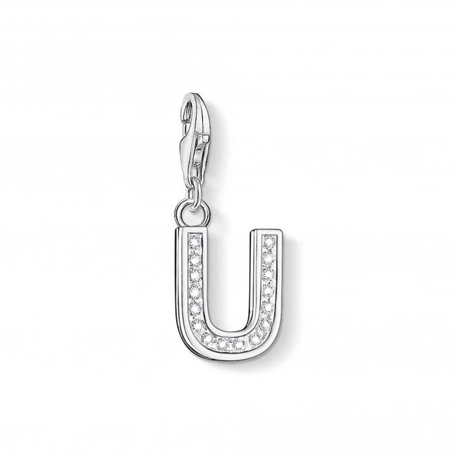 THOMAS SABO Sterling Silver & CZ Letter U Charm