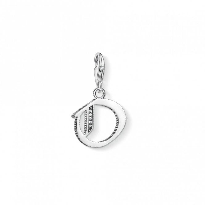 THOMAS SABO Sterling Silver & CZ Vintage O Letter Charm