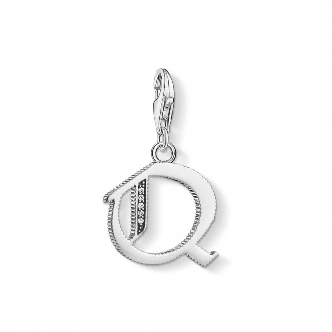 THOMAS SABO Sterling Silver & CZ Vintage Q Letter Charm