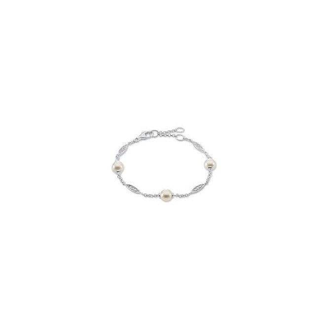 THOMAS SABO Sterling Silver Glam & Soul Pearl Bracelet