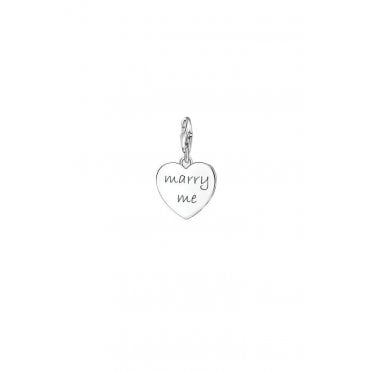 Sterling Silver "Marry Me" Heart Charm