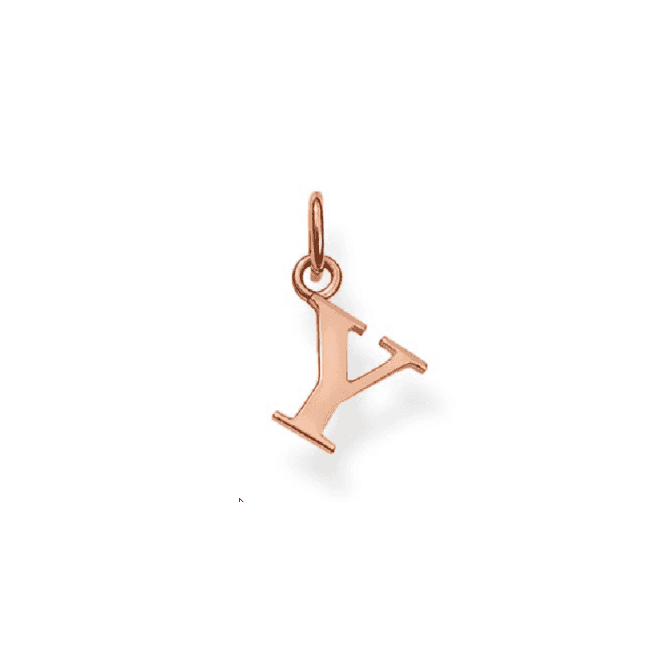 THOMAS SABO Sterling Silver Rose Gold Plated Letter Y Pendant