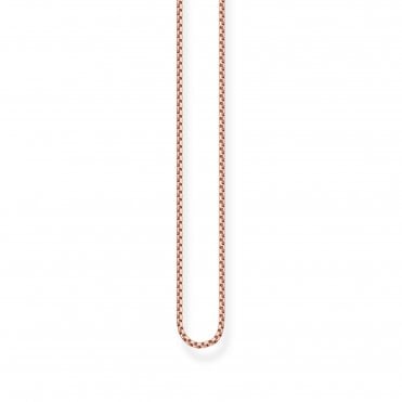 Sterling Silver Rose Gold Plated Venezia Chain