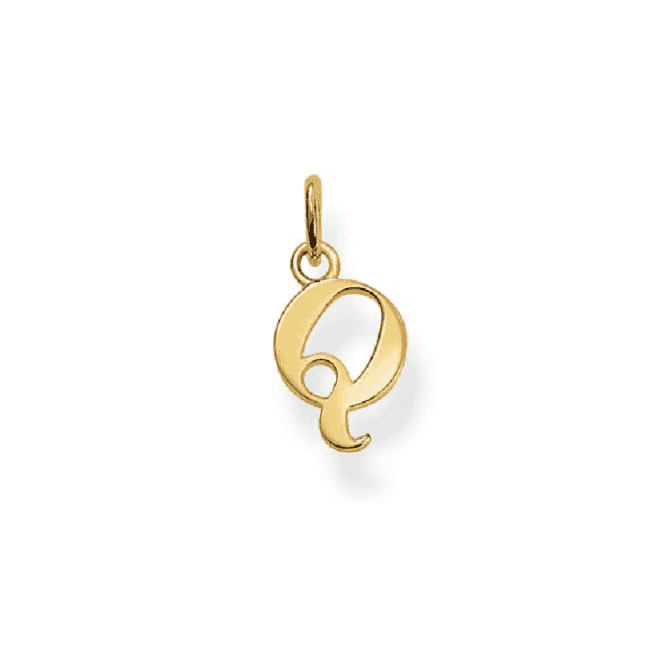 THOMAS SABO Sterling Silver Yellow Gold Plated Letter Q Pendant