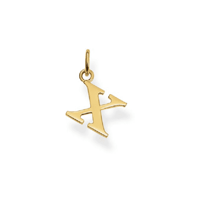 THOMAS SABO Sterling Silver Yellow Gold Plated LetterX Pendant