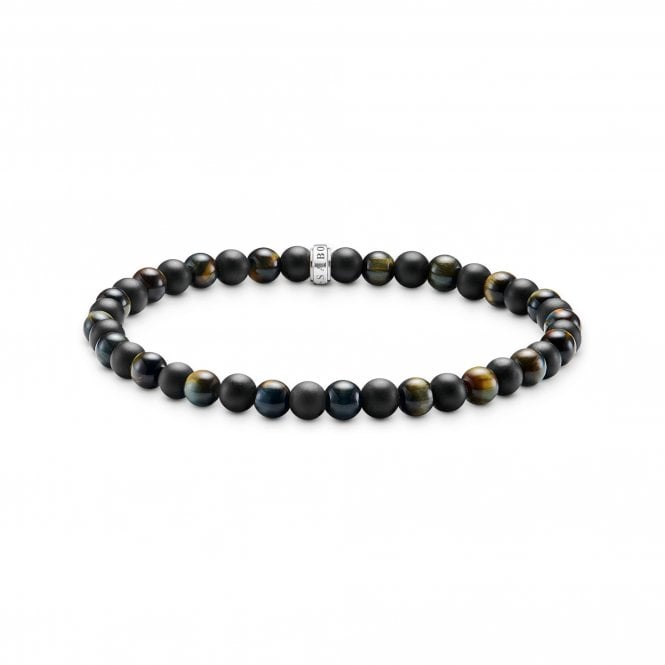 THOMAS SABO Talisman Obsidian and Tigers Eye Bracelet