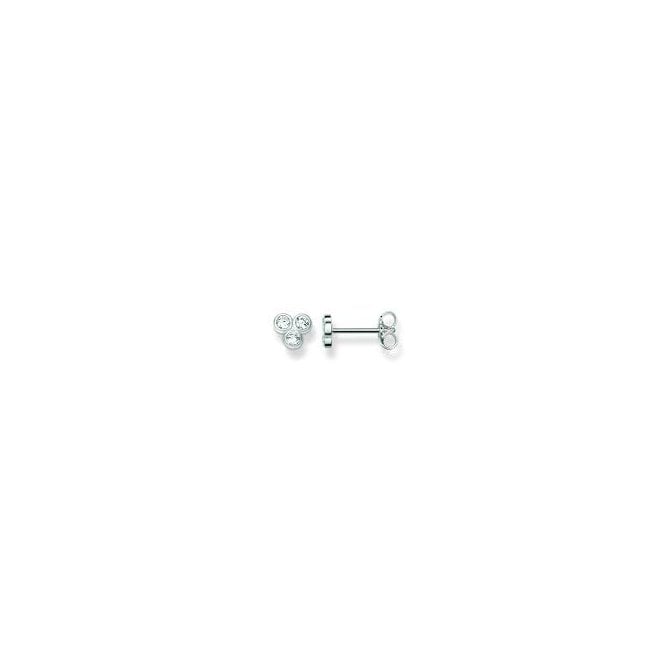THOMAS SABO Three Stone Trefoil CZ Set Earrings