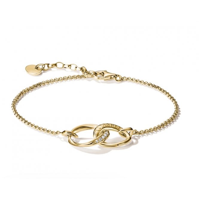 THOMAS SABO Together Gold Plated and White Zirconia Bracelet