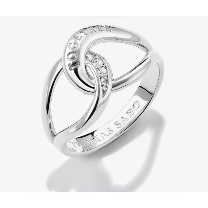 THOMAS SABO Together Silver Ring with White Zirconia