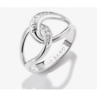 Together Silver Ring with White Zirconia