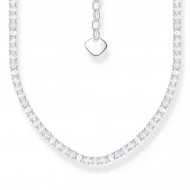 THOMAS SABO White Stone Silver Necklace