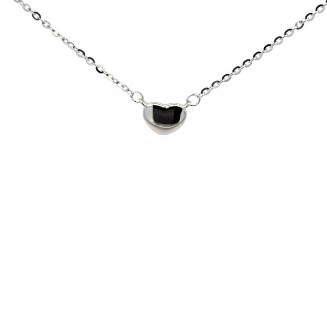 WILCOX & CARTER SILVER Silver 3D plain heart necklace